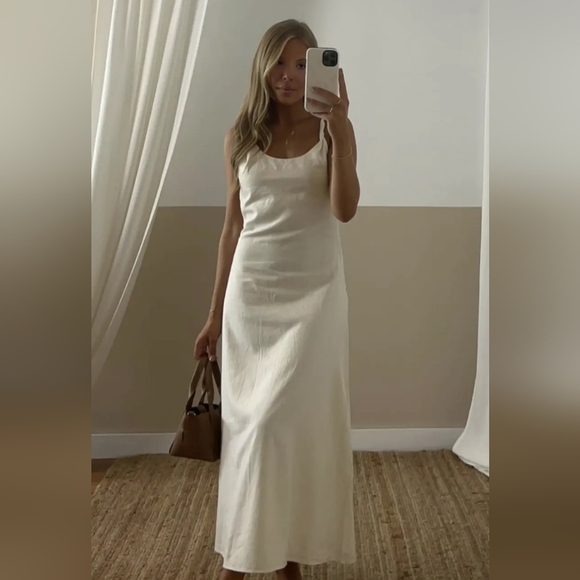 Zara Dresses & Skirts - Zara dress twist linen blend long  2918 215